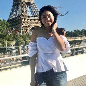 Guess White Cotton Pleated Off the Shoulder Top